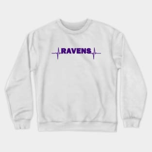 Ravens heartbeat purple Crewneck Sweatshirt